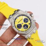 Perfect Replica Audemars Piguet Offshore Lady Watch Yellow Chronograph Dial